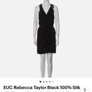 Rebecca Taylor Black Silk Mini Dress